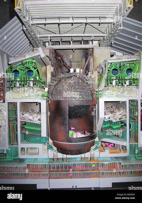 Chernobyl reactor 4 model in the visitor centre at the site of the ...