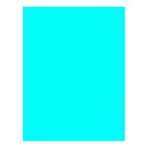 Neon Aqua Blue Bright Turquoise Color Trend Blank Postcard | Zazzle.com in 2020 | Bright paint ...
