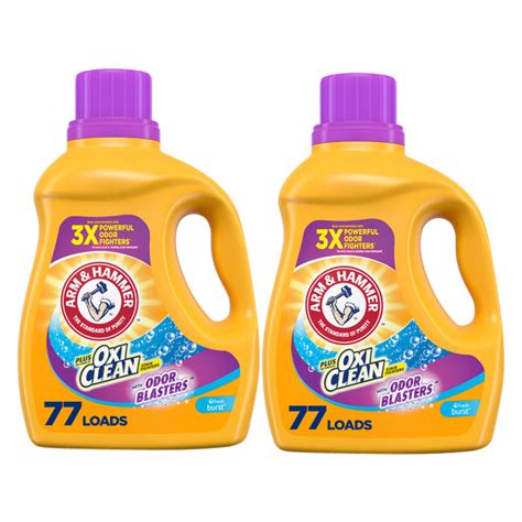 Arm & Hammer Plus OxiClean Odor Blasters Fresh Burst Liquid Laundry 100 ...