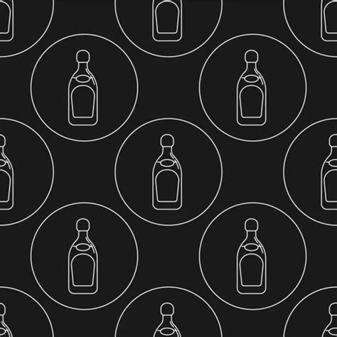 Seamless Pattern Bottles Tequila Flat Style Form Thin Lines Form Stock ...