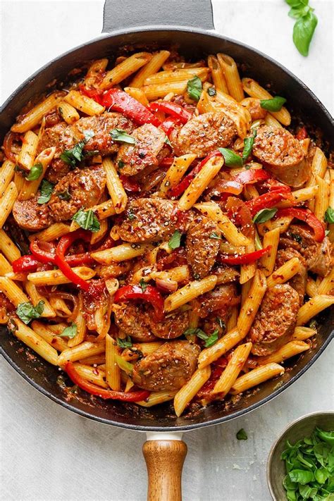 20-Minute Sausage Pasta Skillet | Sausage recipes for dinner, Sausage pasta recipes easy ...