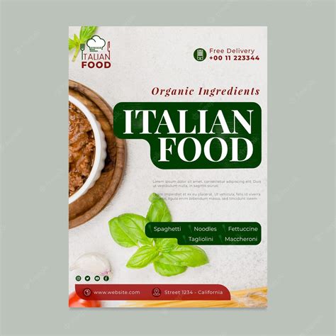 Free Vector | Italian food poster template