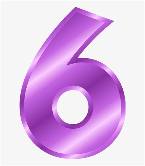 Purple Clipart Number 6 - Number 6 Clipart - Free Transparent PNG Download - PNGkey