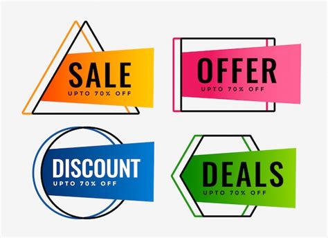 Free Vector | Stylish set of sale offers and deals labels