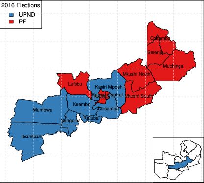 Mapping the Zambia 2016 Presidential Election Results – Lighton Phiri