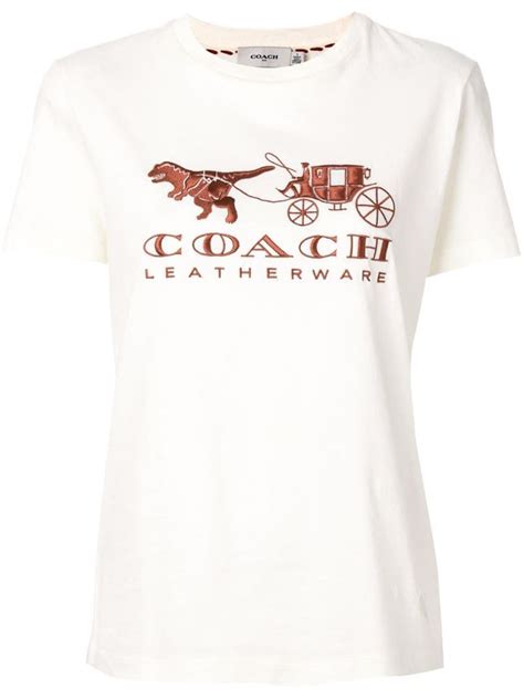 Coach logo T-shirt - Neutrals | Tshirt logo, Shirts, T shirts for women