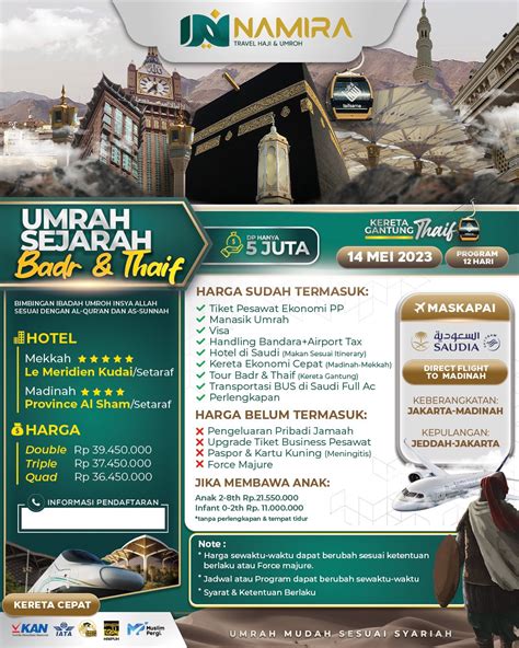 Paket Umroh 14 Mei 2023 "Sejarah Bangkitnya Islam" - Namira Travel