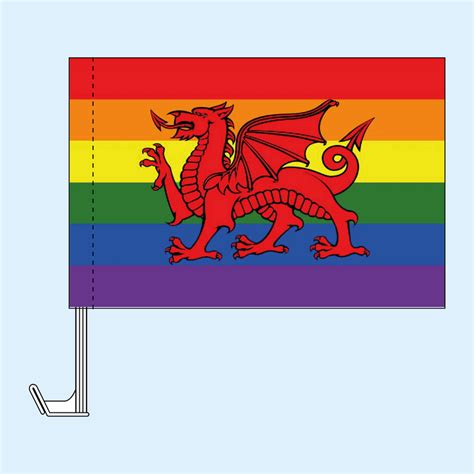 Welsh Dragon / Pride Cymru Car Flag – Flags and Flagpoles