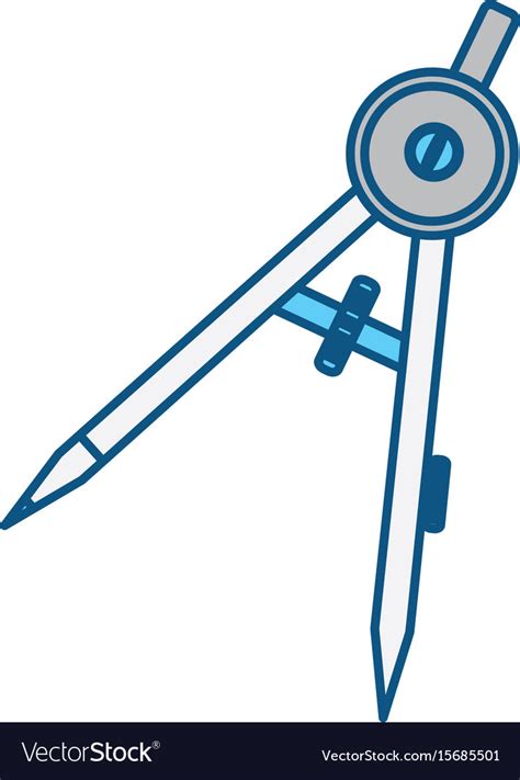 Compass geometry utensil Royalty Free Vector Image