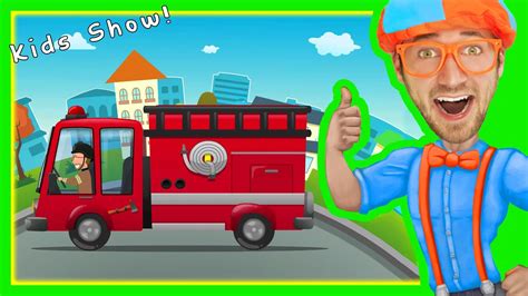 Fire Truck Song for Children | Nursery Rhymes with Blippi | FunnyDog.TV