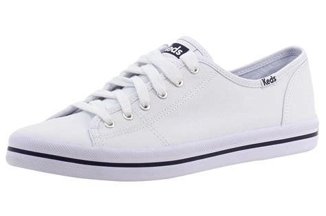 Keds Women's Kickstart White Canvas Fashion Sneakers Shoes WF54682