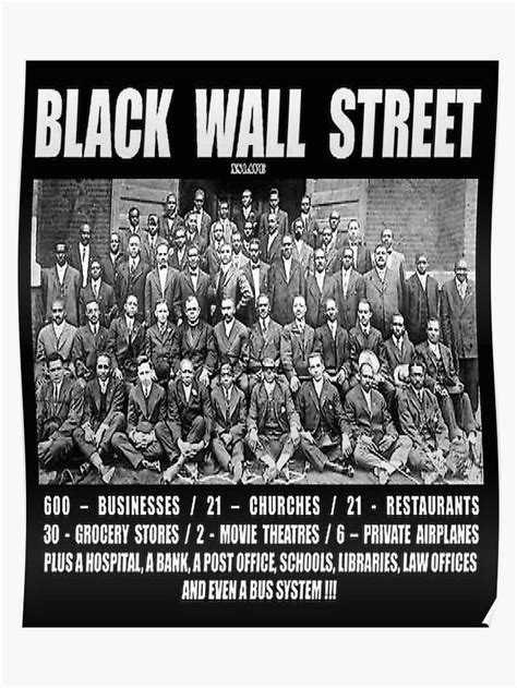 'Black Wall Street' Poster by Cinderfellaman in 2020 | Black wall ...