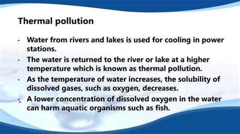 E.5.4 Describe the source and effects of thermal pollution in water. - YouTube