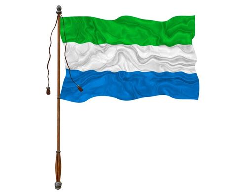 Premium Photo | National flag of Sierra Leone Background with flag of ...