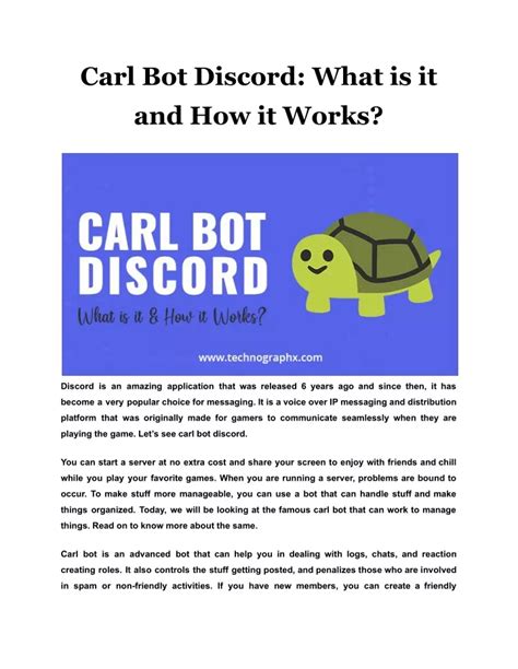 PPT - Carl Bot Discord: What is it and How it Works? PowerPoint Presentation - ID:10834802