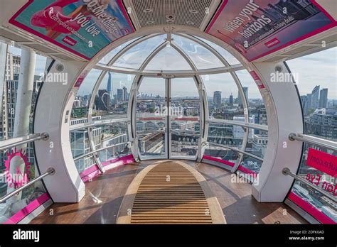 LONDON, UNITED KINGDOM - SEPTEMBER 28th 2020: Inside view of a capsule ...