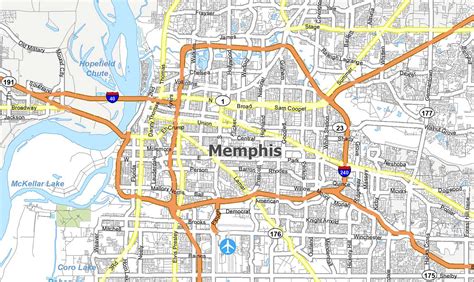 Map of Memphis, Tennessee - GIS Geography