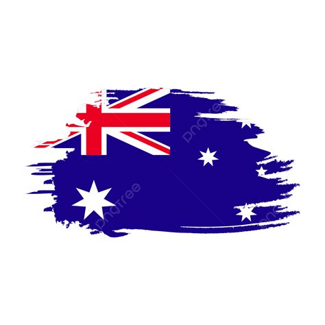 Australia Flag Stylized On White Transparent Background, Australia Flag ...