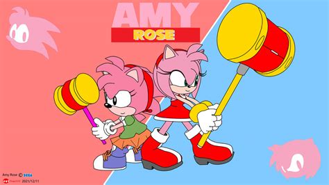 Classic Amy Rose and Modern Amy Rose by WindowsXPFan232 on DeviantArt