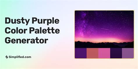 Generate dusty purple color palette in seconds