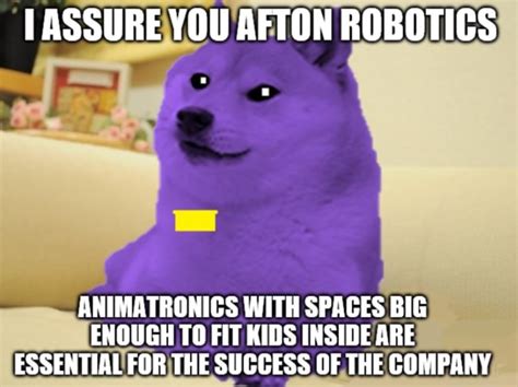 ASSURE YOU AFTON ROBOTICS ANIMATRONICS WITH SPACES BIG ENOUGH TO FIT ...