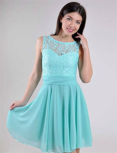 Turquoise Wedding Dress Lace Short Bridesmaid Dress Turquoise Chiffon Prom Dress Evening Dress ...