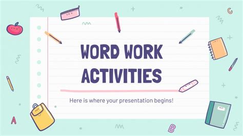 Word Work Activities Google Slides and PowerPoint template