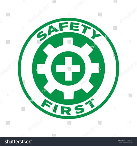 Vektor Stok Safety First Sign Symbol Logo Vector (Tanpa Royalti) 1713778774 | Shutterstock