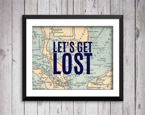 let's get lost art print let's get lost by RainbowsLollipopsArt