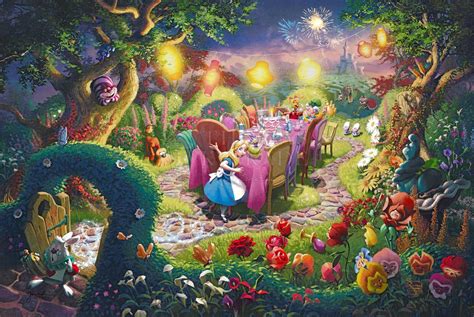 Mad Hatter's Tea Party., by Thomas Kinkade Studios - Village Gallery