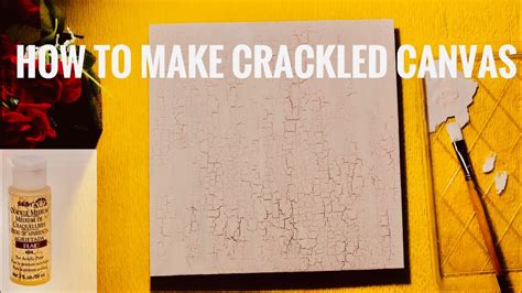 How to make crackled effect on canvas | How to use crackle medium | Acrylic painting base ...