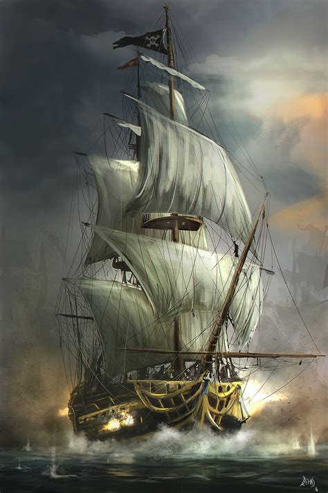 ArtStation - Last Battle, Reha Sakar | Sailing ships, Old sailing ships ...