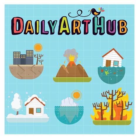 Earth Natural Disasters Clip Art Set – Daily Art Hub – Free Clip Art ...