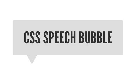 CSS Speech Bubble - YouTube