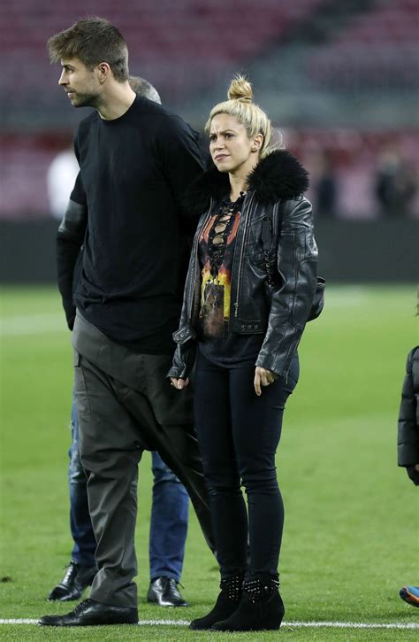 Shakira at Camp Nou Stadium With Her Husband Gerard Pique in Barcelona ...