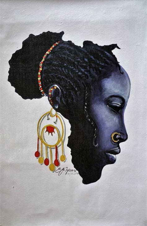 Mother Africa Painting by KINGSLEY IYAMU | Saatchi Art