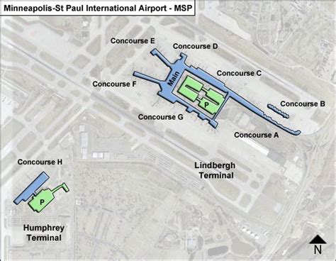 Minneapolis-St Paul Airport MSP Concourse B Map