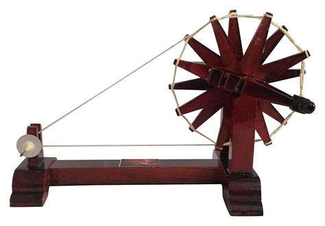 Mini Gandhi Charkha | Wooden Charkha | Spinning Wheel | Wooden Khadi Gandhi Charka Showpiece for ...