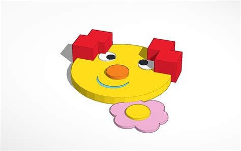 3D design clown emoji - Tinkercad