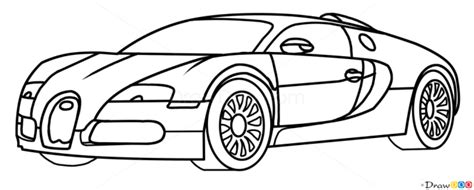 How to Draw Bugatti Veyron, Supercars