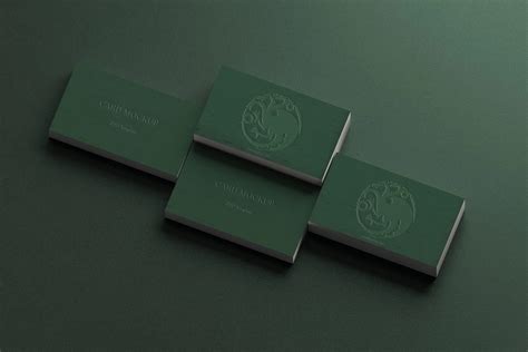 Embossed Business Card Mockup - Mockup Free