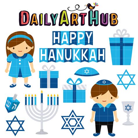 Happy Hanukkah Clip Art Set – Daily Art Hub – Free Clip Art Everyday