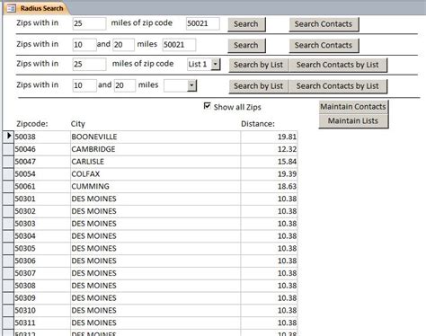 Zip Code Radius Database | Zip Code Radius Software