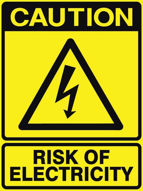 Risk of Electricity Caution Signs | Shop Safety Signs