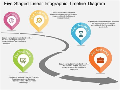 Five Stage Infographic Timeline Diagram