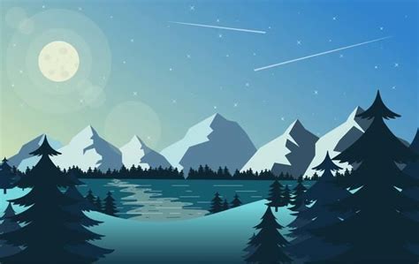 Vector Landscape Illustration | Illustration de paysage, Paysage vectoriel, Paysage