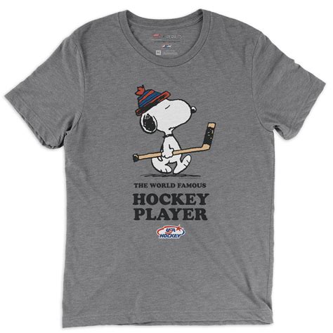 Streaker Sports: Peanuts x USA Hockey World Famous Hockey Player Tee | Iconic Snoopy Design from ...