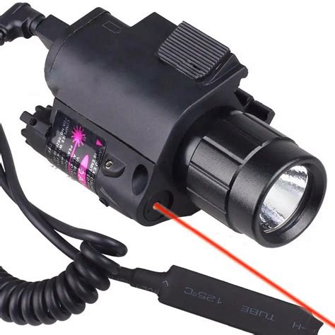 Hunting Optics Tactical Gear 2in1 Cree Led Flashlight/light+red Laser/sight Combo For Shotgun ...