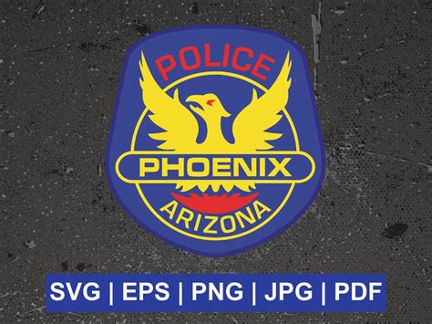 Phoenix Arizona Police Department Emblem Insignia Patch Decal | Etsy | Silhouette machine ...