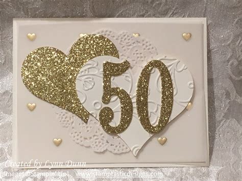 Paper & Party Supplies Paper 50th WEDDING ANNIVERSARY Card Golden ...